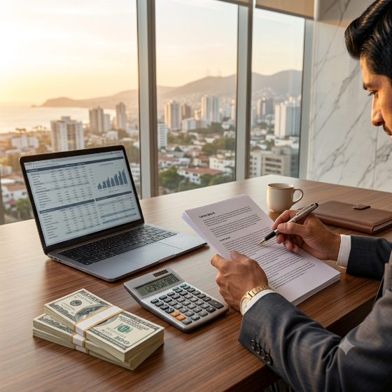 Inversionista revisando su capital