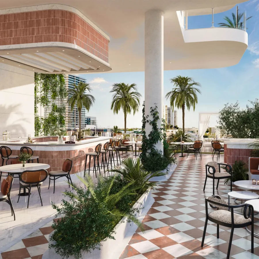 Terraza de amenidades de ELLE Residences
